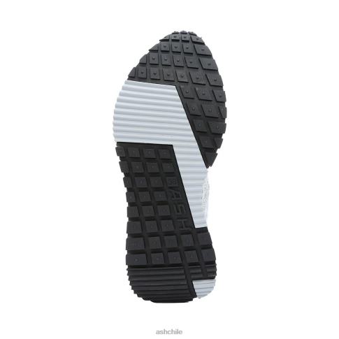 zapatilla de deporte de satén tóxico mujer plata R0R6221 ASH zapatillas