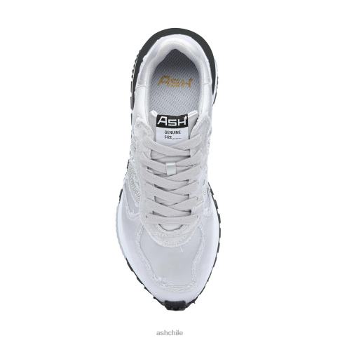 zapatilla de deporte de satén tóxico mujer plata R0R6221 ASH zapatillas