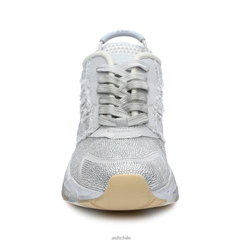 zapatilla deportiva race strass glitter fashion mujer plata R0R6211 ASH zapatillas